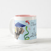 Tasse 2 Couleurs Weimaraner Graduate (Devant gauche)