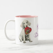 Tasse 2 Couleurs Weimaraner Heart Maman (Gauche)