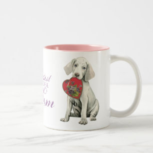 Tasse 2 Couleurs Weimaraner Heart Maman