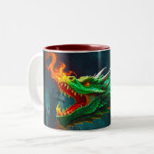 Tasse 2 Couleurs Welsh Dragon fournit le chauffage pour le château  (Devant gauche)