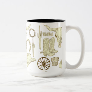 Tasse 2 Couleurs Western Cowboy Cowgirl