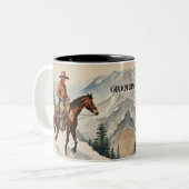 Tasse 2 Couleurs Western Cowboy Personnalisé (Devant gauche)