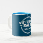 Tasse 2 Couleurs Westfield River Massachusetts Kayak (Devant gauche)