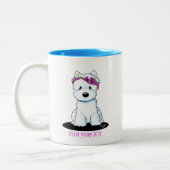 Tasse 2 Couleurs Westie Fleur (Gauche)