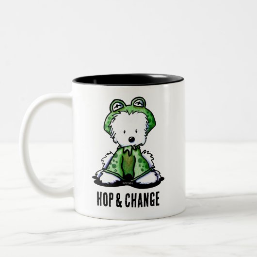 Tasse 2 Couleurs Westie Frog T-Shirt (Gauche)