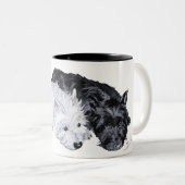 Tasse 2 Couleurs Westie & Scottie at Ease (Devant droit)