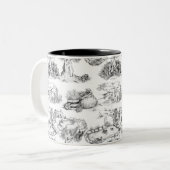 Tasse 2 Couleurs WHEATEN Terrier Black Toile (Devant gauche)