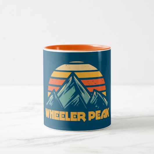 Tasse 2 Couleurs Wheeler Peak New Mexico Retro Turquoise (Centre)