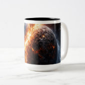 Tasse 2 Couleurs When Two Planets Collide (Devant droit)