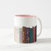 Tasse 2 Couleurs Whimsical Book Girly Bookshelf (Devant droit)