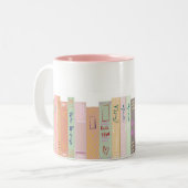 Tasse 2 Couleurs Whimsical Book Girly Bookshelf (Devant gauche)