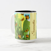 Tasse 2 Couleurs Whimsical Cactus And Butterflies (Devant gauche)