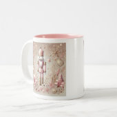 Tasse 2 Couleurs Whimsical Elegant Pink and Gold Pastel Nutcracker  (Devant gauche)