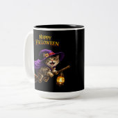 Tasse 2 Couleurs Whimsical happy Halloween two (Devant gauche)