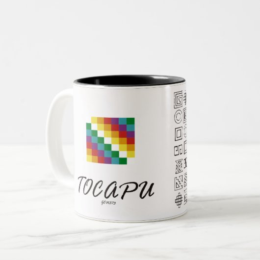 Tasse 2 Couleurs Whipala et Tocapu (Devant gauche)