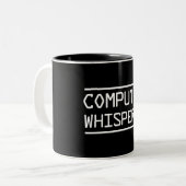 Tasse 2 Couleurs Whisperer d'ordinateur (Devant gauche)