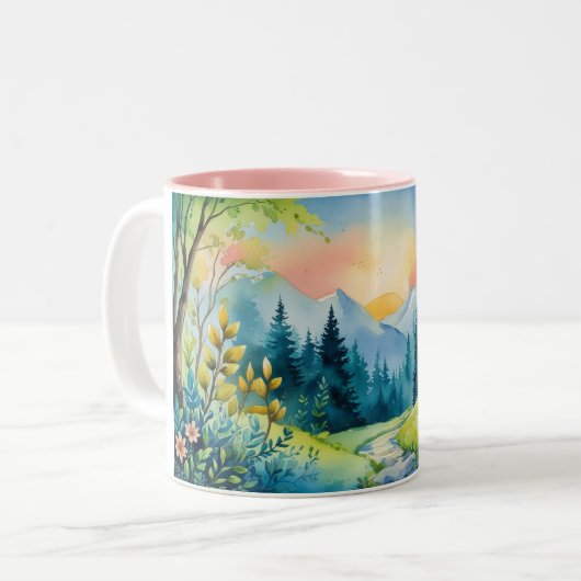 Tasse 2 Couleurs Whispering Forest à Dawn (Devant gauche)