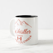 Tasse 2 Couleurs Whistler BC Canada Mountain Design (Devant gauche)