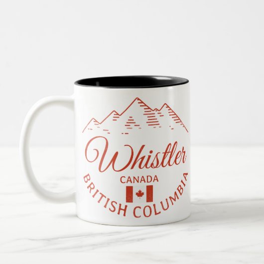 Tasse 2 Couleurs Whistler BC Canada Mountain Design (Gauche)