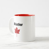 Tasse 2 Couleurs Whistler Canada Natural Red Maple Leaf (Devant gauche)