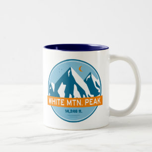 Tasse 2 Couleurs White Mountain Peak California Stars Moon
