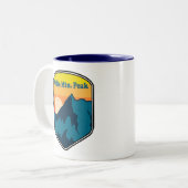 Tasse 2 Couleurs White Mountain Peak California Sunrise (Devant gauche)