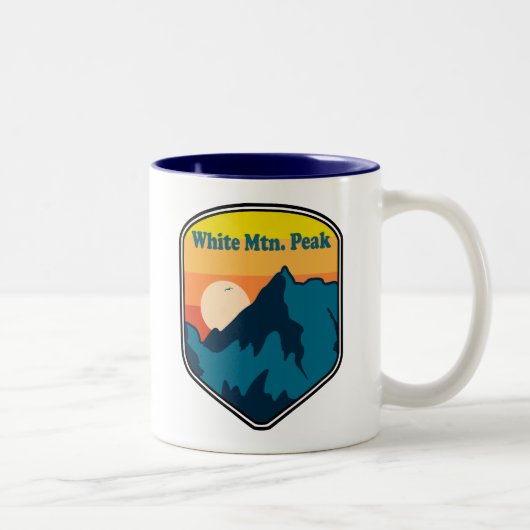 Tasse 2 Couleurs White Mountain Peak California Sunrise (Droit)