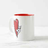 Tasse 2 Couleurs White Schnauzer Love (Devant gauche)