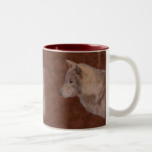 Tasse 2 Couleurs White Wolf Wildlife Photo Art Drinkware