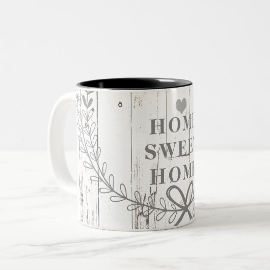 Tasse 2 Couleurs White Wood Rustic (Devant gauche)