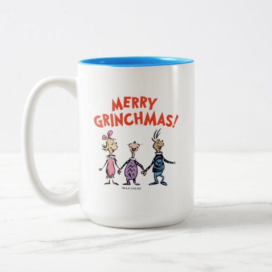 Tasse 2 Couleurs Whos Holding Hands Merry Grinchmas (Gauche)