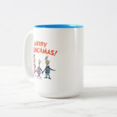Tasse 2 Couleurs Whos Holding Hands Merry Grinchmas (Devant gauche)