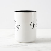 Tasse 2 Couleurs Wifey moderne noir Script femmes blanches (Centre)