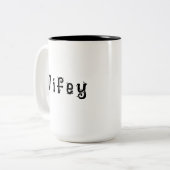 Tasse 2 Couleurs Wifey moderne noir Script femmes blanches (Devant gauche)