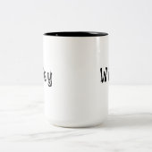 Tasse 2 Couleurs Wifey moderne noir Script femmes blanches (Centre)