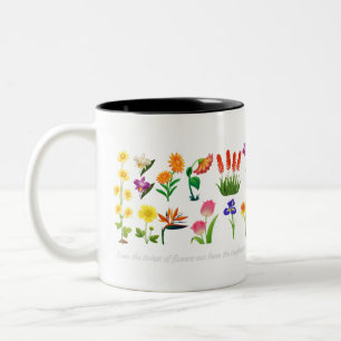 Tasse 2 Couleurs Wild Flowers Floral women and girls