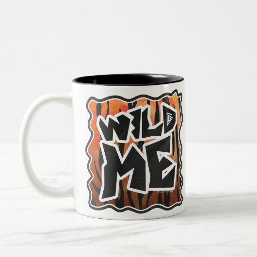 Tasse 2 Couleurs Wild Me Tiger Hot orange et noir (Gauche)