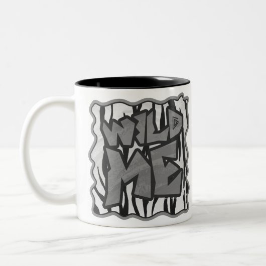 Tasse 2 Couleurs Wild Me Tiger noir et blanc (Gauche)