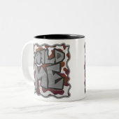 Tasse 2 Couleurs Wild me Vache Brown et blanche Impression (Devant gauche)