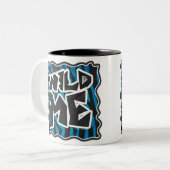 Tasse 2 Couleurs Wild Me Zebra Noir et Bleu (Devant gauche)
