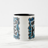 Tasse 2 Couleurs Wild Me Zebra Noir et Bleu (Centre)