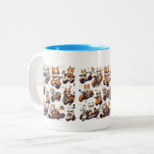Tasse 2 Couleurs Wild meows équitation scooters (Devant gauche)