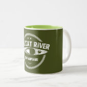 Tasse 2 Couleurs Wildcat River New Hampshire Kayak (Devant droit)
