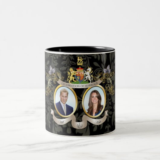 Tasse 2 Couleurs Will+Kate mariage Memorbilia (Centre)