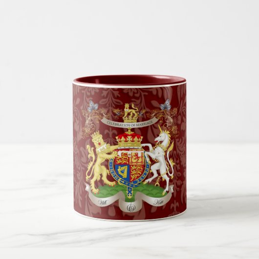 Tasse 2 Couleurs Will+Kate Memorabilia Mugs, couleur personnalisabl (Centre)