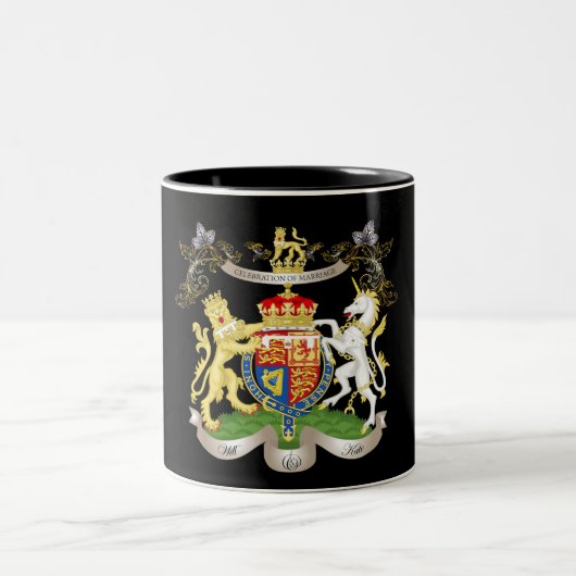 Tasse 2 Couleurs Will+Kate Memorabilia Mugs, couleur personnalisabl (Centre)