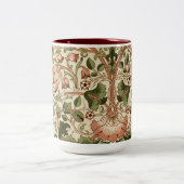 Tasse 2 Couleurs William Morris Fleurs Lodden Foliage Vert rose (Centre)