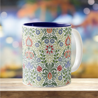 Tasse 2 Couleurs William Morris Floral Motif Vintage persan