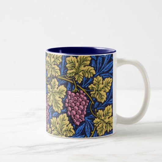 Tasse 2 Couleurs William Morris Grapevine (Vignes) Motif (Droit)