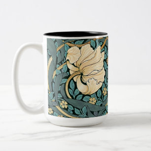 Tasse 2 Couleurs William Morris Pimpernel Motif Vintage Bicolore